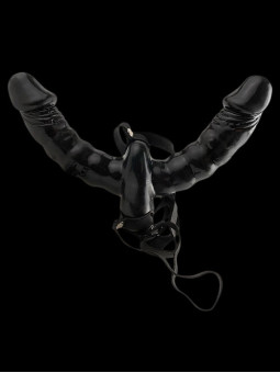 Double vibromasseur Delight noir 32 cm