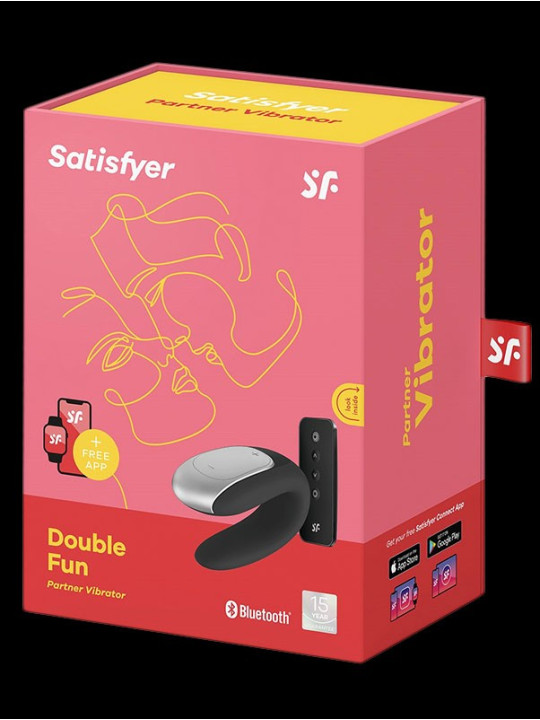 Vibromasseur USB Connecté  Double Fun Noir