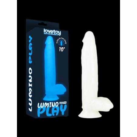Gode ventouse avec testicules Lumino Play 25.5 cm Lovetoy