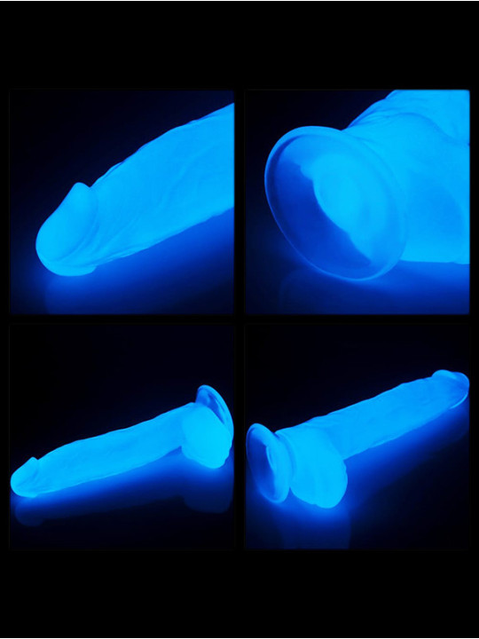 Gode ventouse avec testicules Lumino Play 25.5 cm Lovetoy