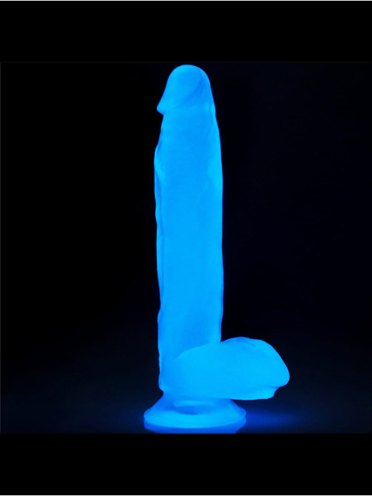 Gode ventouse avec testicules Lumino Play 25.5 cm Lovetoy