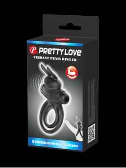 Cockring Vibrant Double Pénis Ring III Black Pretty Love