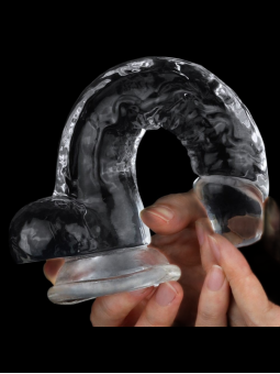 Gode Ventouse avec Testicules transparent 7.5" Lovetoy