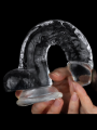 Gode Ventouse avec Testicules transparent 7.5" Lovetoy