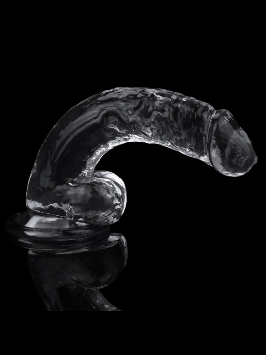 Gode Ventouse avec Testicules transparent 7.5" Lovetoy