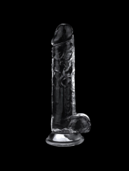 Gode Ventouse avec Testicules transparent 7.5" Lovetoy