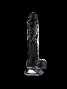 Gode Ventouse avec Testicules transparent 7.5" Lovetoy