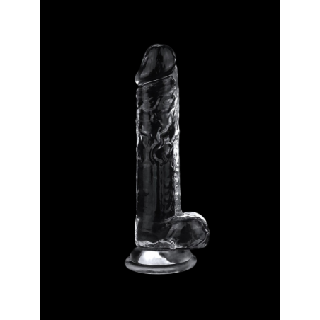 Gode Ventouse avec Testicules transparent 7.5" Lovetoy