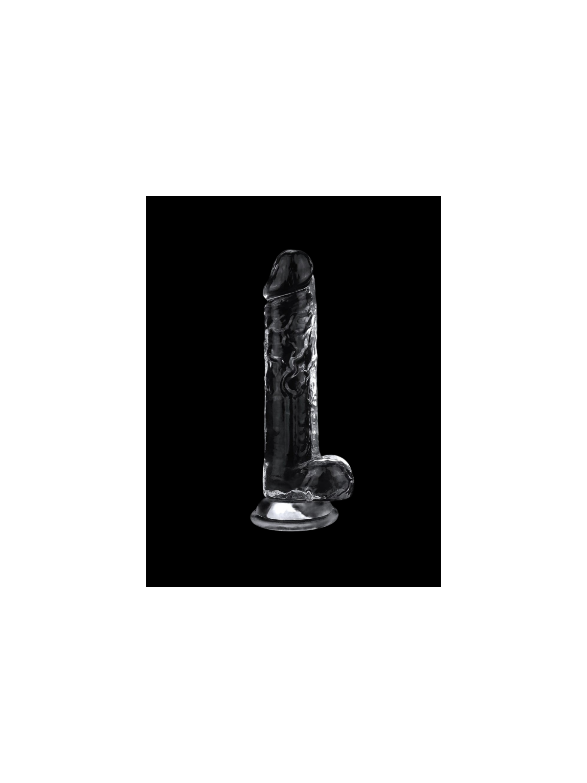 Gode Ventouse avec Testicules transparent 7.5" Lovetoy