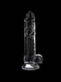 Gode Ventouse avec Testicules transparent 7.5" Lovetoy