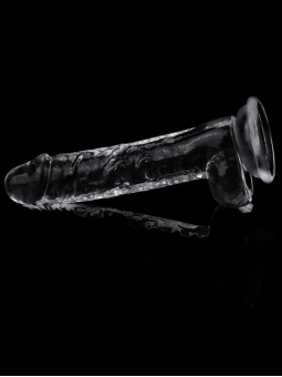 Gode Ventouse avec Testicules transparent 7.5" Lovetoy