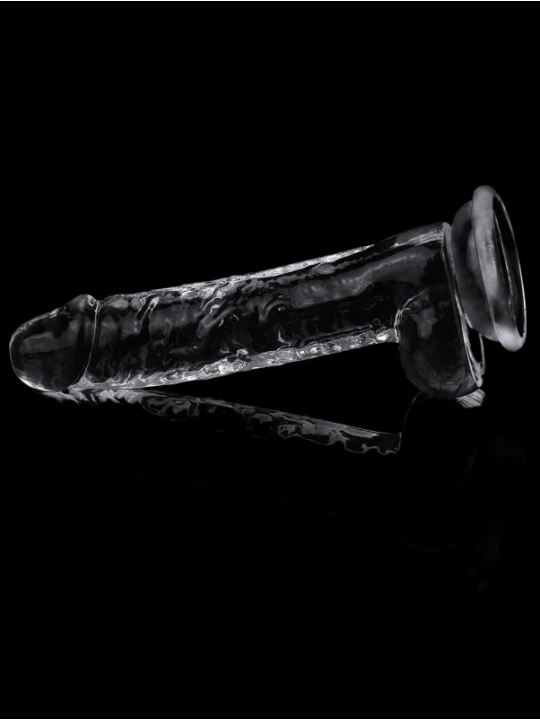 Gode Ventouse avec Testicules transparent 7.5" Lovetoy