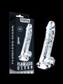Gode Ventouse avec Testicules transparent 7.5" Lovetoy
