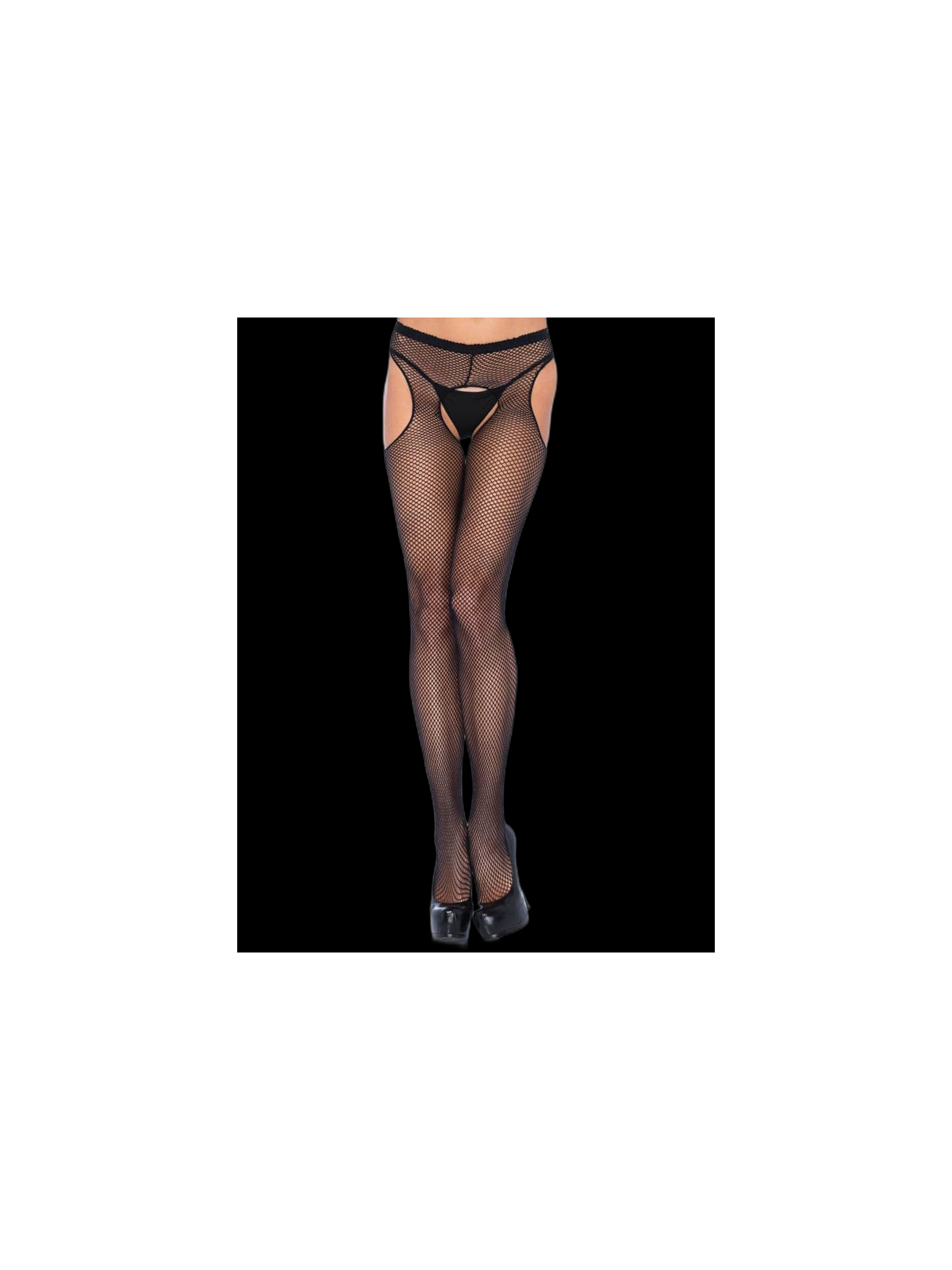 Collants résille à  bretelles