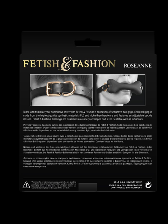 Fetish  et  Fashion - Roseanne Muselière Noire NS Toys