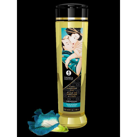 Huile de Massage Shunga Sensual saveur Fleurs des Iles 240 ml