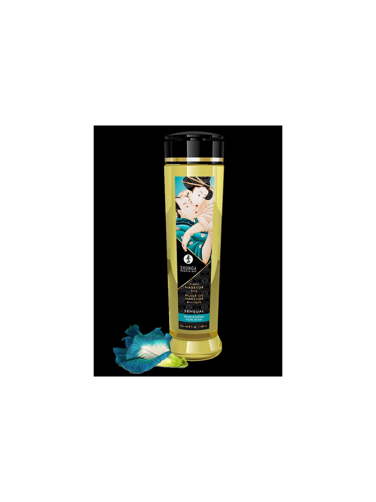 Huile de Massage Shunga Sensual saveur Fleurs des Iles 240 ml