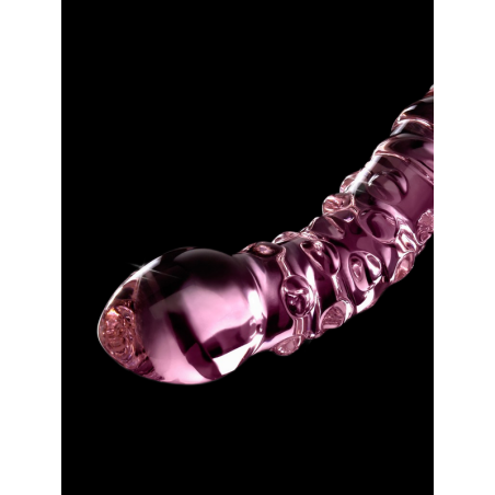 Double Gode en verre Rose Icicles n° 55