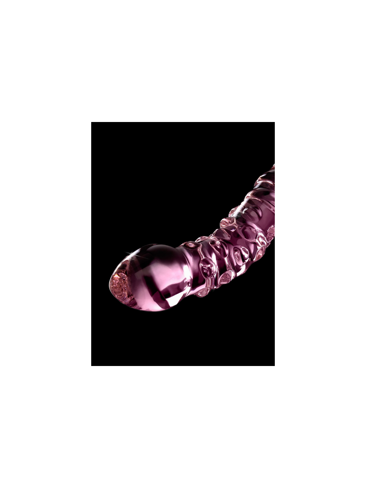 Double Gode en verre Rose Icicles n° 55