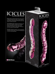 Double Gode en verre Rose Icicles n° 55