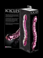 Double Gode en verre Rose Icicles n° 55