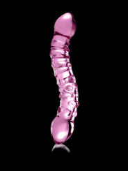 Double Gode en verre Rose Icicles n° 55