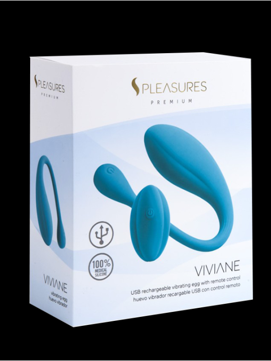 Œuf télécommandé rechargeable VIVIANE Turquoise S Pleasures