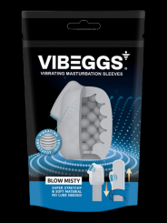VIBEGGS - Blow Misty - Manchon de masturbation vibrant blanc
