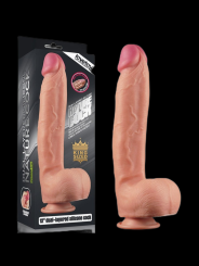 Gode ventouse 12" Dual Layered Platinum Silicone Cock 1 Lovetoy