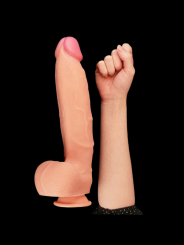 Gode ventouse 12" Dual Layered Platinum Silicone Cock 1 Lovetoy