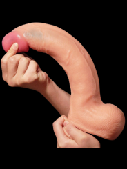 Gode ventouse 12" Dual Layered Platinum Silicone Cock 1 Lovetoy