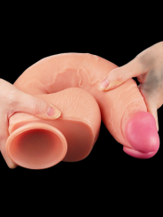 Gode ventouse 12" Dual Layered Platinum Silicone Cock 1 Lovetoy