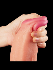 Gode ventouse 12" Dual Layered Platinum Silicone Cock 1 Lovetoy