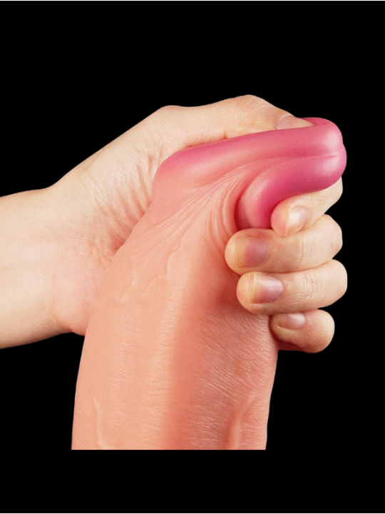 Gode ventouse 12" Dual Layered Platinum Silicone Cock 1 Lovetoy