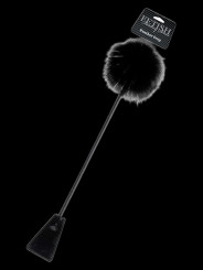 Cravache avec plumeau Noire 50cm FETISH