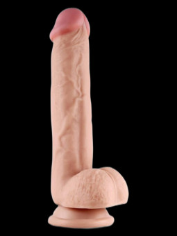 Gode ventouse avec testicules Slinding Skin 9 LOVETOY