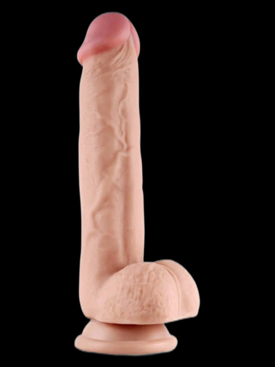Gode ventouse avec testicules Slinding Skin 9 LOVETOY