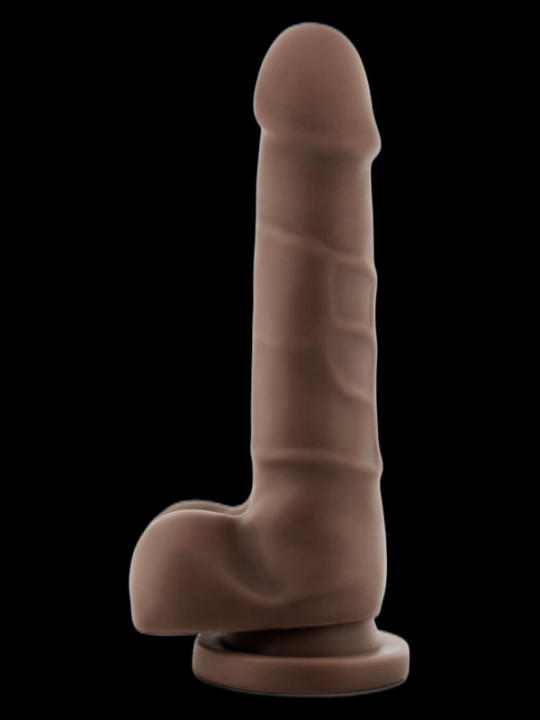 Gode ventouse avec testicules Basic Up 7.75 DR SKIN 14x3.5cm.
